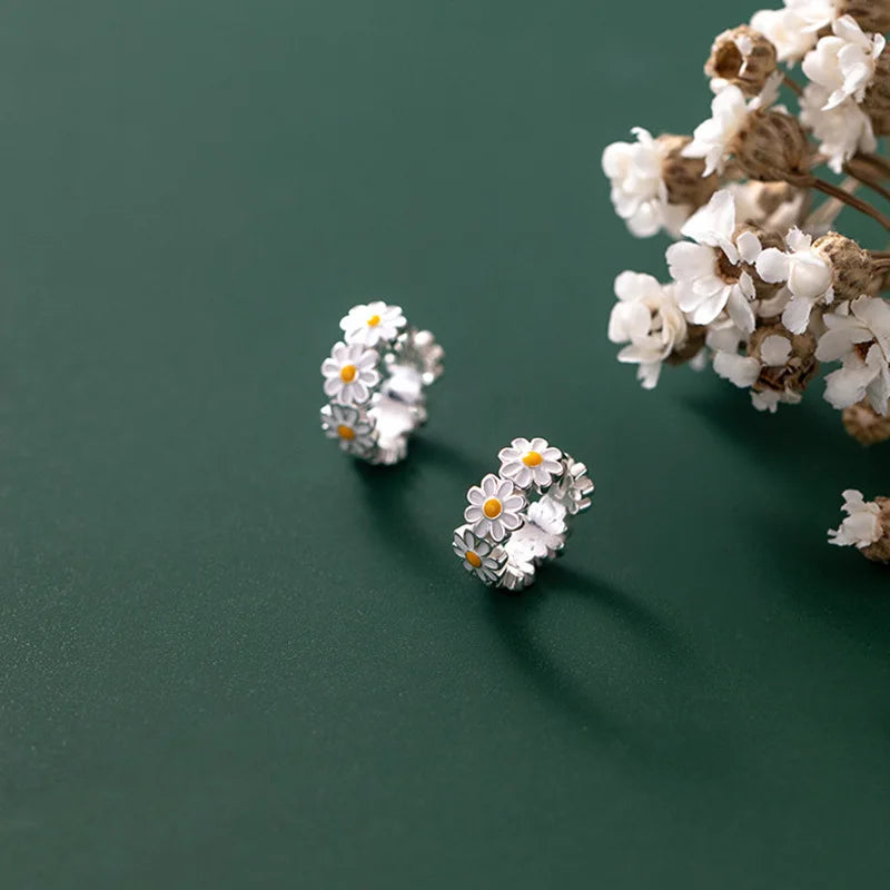 Pendientes Aros Flor de Margarita b