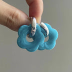 Pendientes Aros Flor de Resina