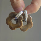 Pendientes Aros Flor de Resina