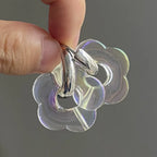 Pendientes Aros Flor de Resina