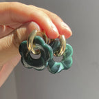 Pendientes Aros Flor de Resina