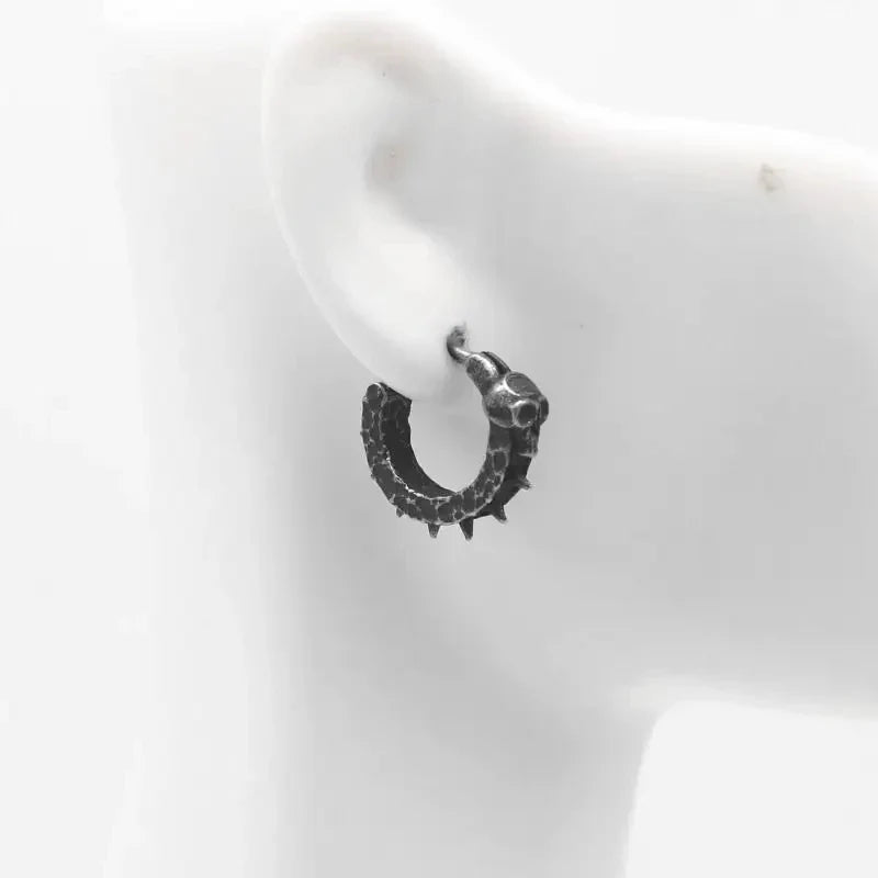 Pendientes Aros Góticos Cabeza de Calavera