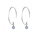 Pendientes Aro Ojo Turco Azul Cristal