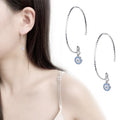 Pendientes Aro Ojo Turco Azul Cristal