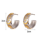 Pendientes Aros Retro Sol plata