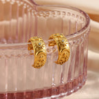 Pendientes Aros Retro Sol oro