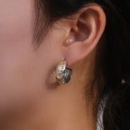 Pendientes Aros Retro Sol plata