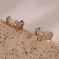 Pendientes Aros Retro Sol plata
