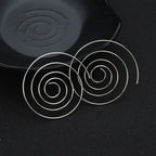 Pendientes Aros Espiral Mujer plata