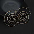 Pendientes Aros Espiral Mujer oro