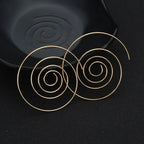 Pendientes Aros Espiral Mujer oro