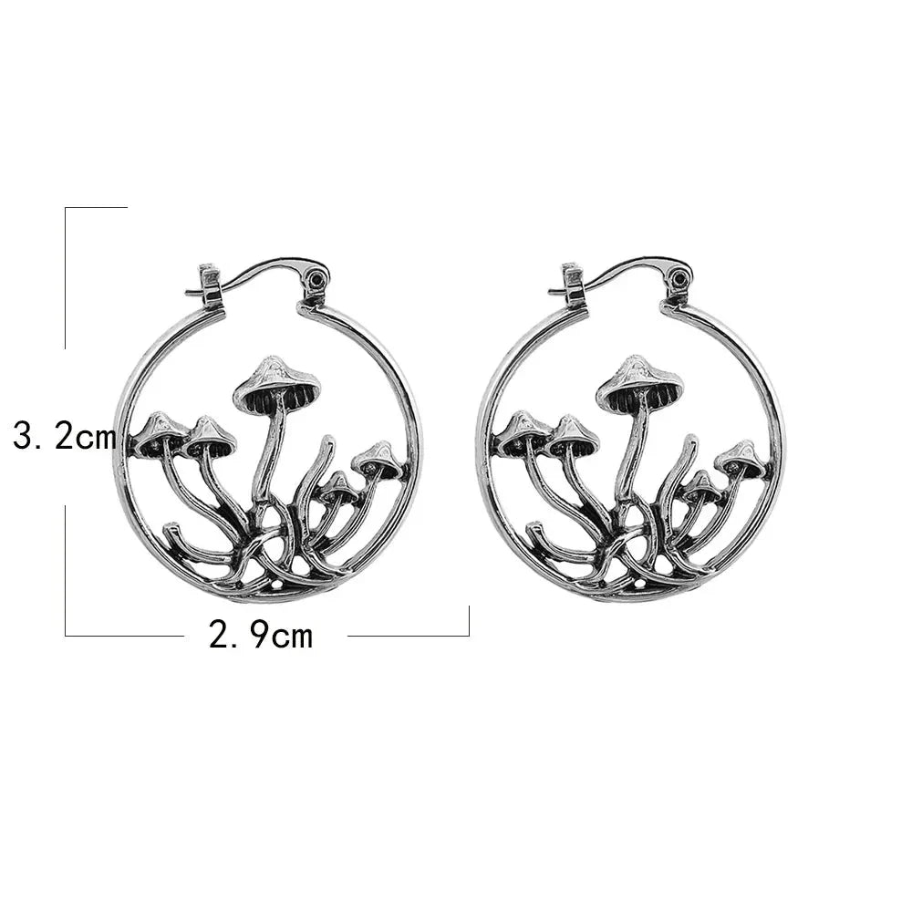 Pendientes Aros Vintage de Champiñones
