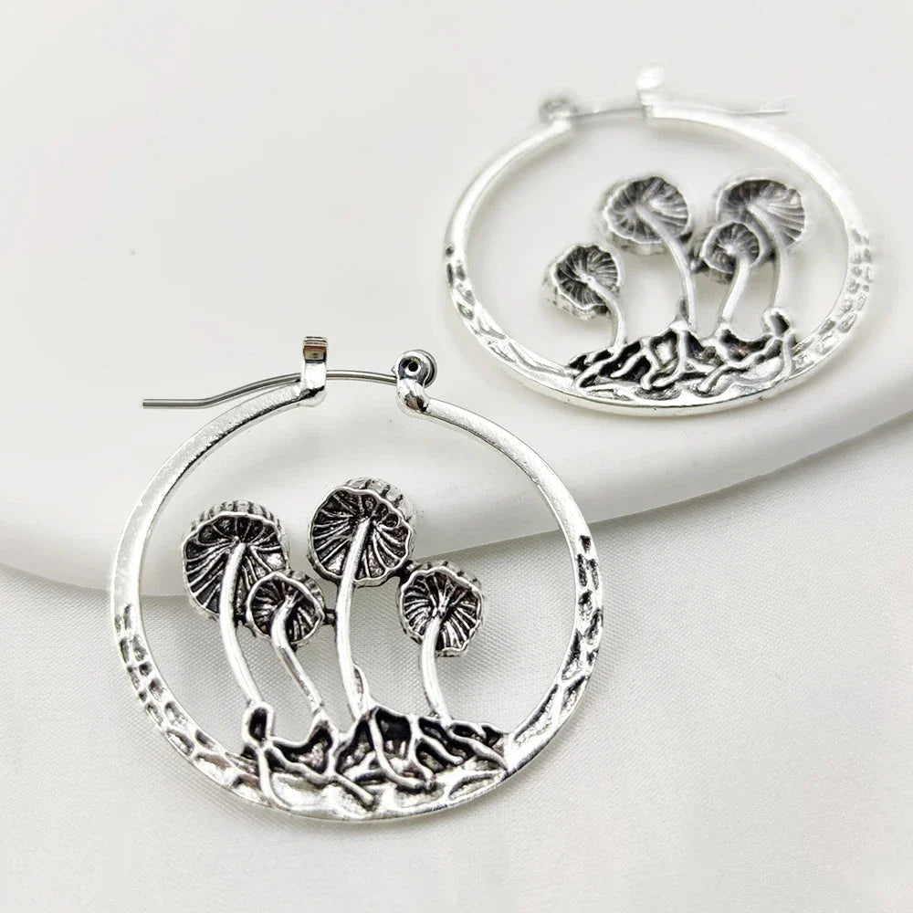 Pendientes Aros Vintage de Champiñones