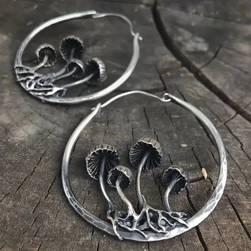 Pendientes Aros Vintage de Champiñones
