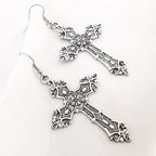 Pendientes de Cruz Estilo Gótico para Mujer