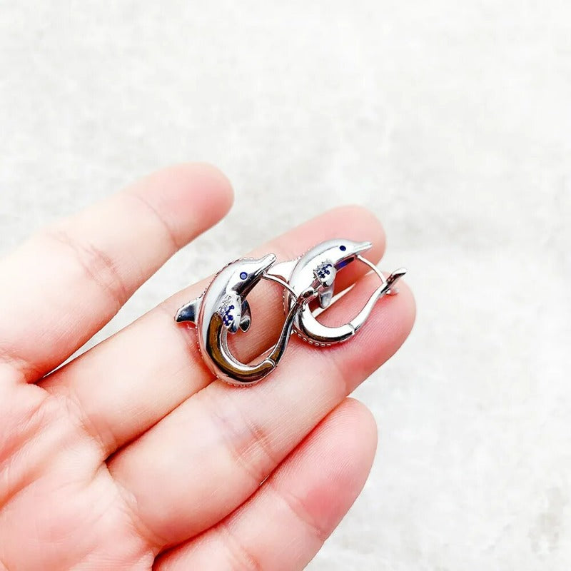 Pendientes Delfín Zafiro - Exception®