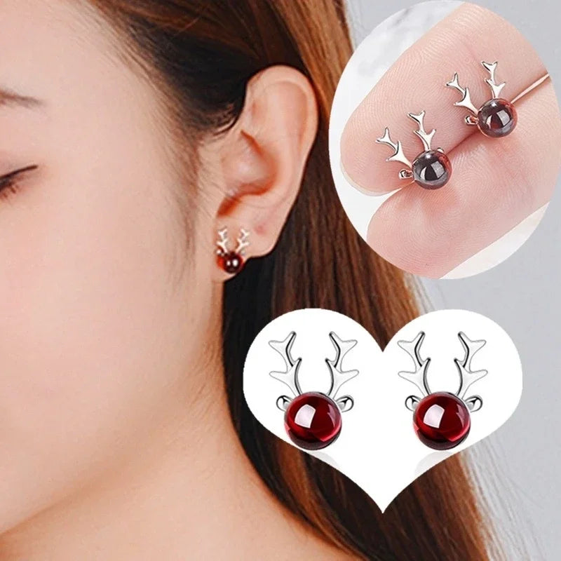Pendientes de Navidad Clavo Reno de Nieve