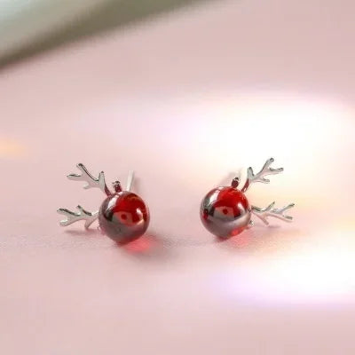 Pendientes de Navidad Clavo Reno de Nieve