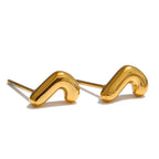 Boucles d'oreilles dorées avec initiale - lettre