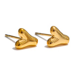 Boucles d'oreilles dorées avec initiale - lettre
