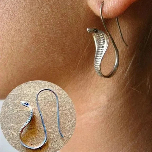 Pendientes Egipto Cobra plata