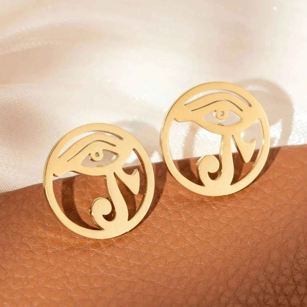 Pendientes Egipto Ojo Oudjat oro