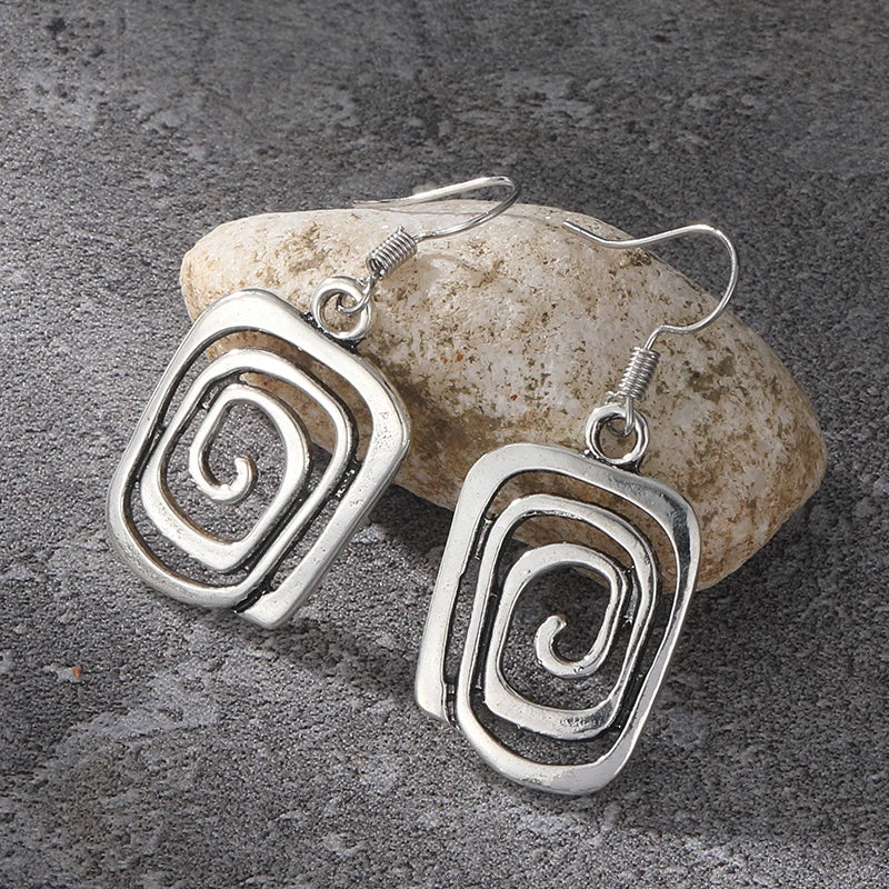 Pendientes Étnicos Colgantes Geométricos