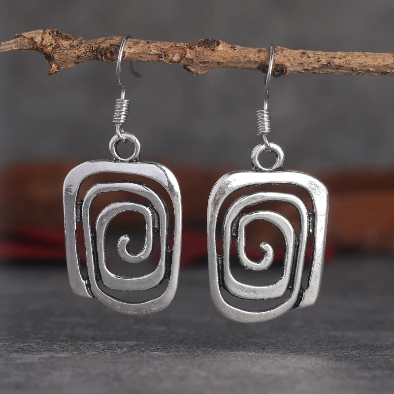 Pendientes Étnicos Colgantes Geométricos