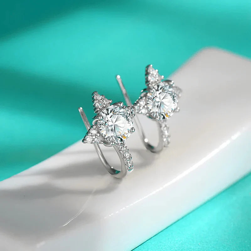 Pendientes Estrellas Fugaces Moissanita
