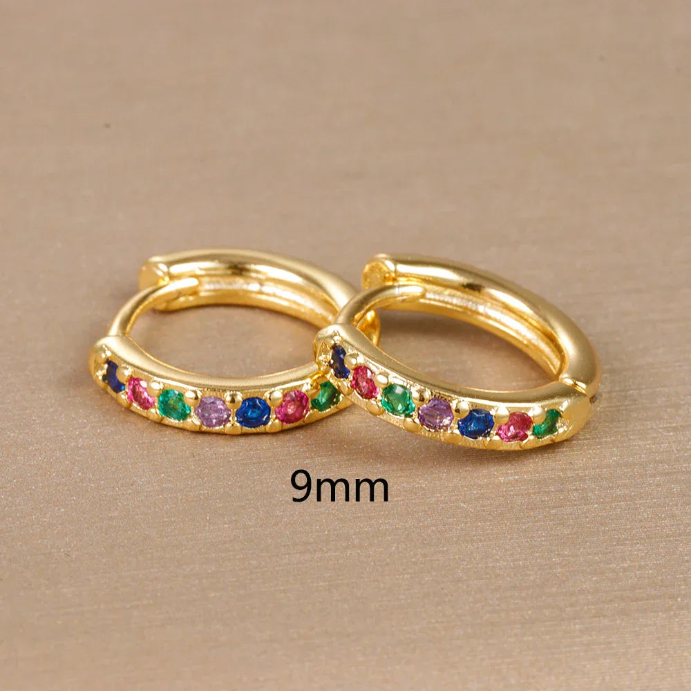 Boucles d'oreilles femme arc-en-ciel