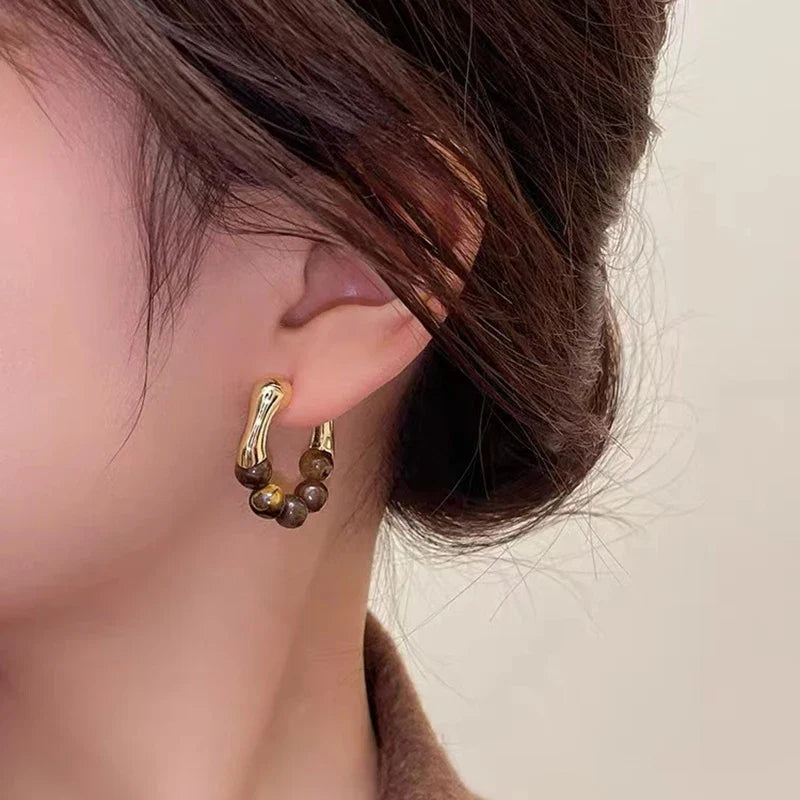 Pendientes de Mujer Aros Ojo de Tigre