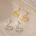 Pendientes Colgantes de Mujer Flor de Loto