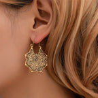 Pendientes para mujer Mandala Flor oro