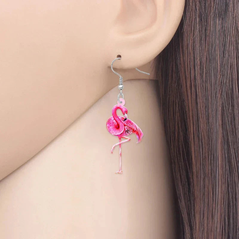 Pendientes de Flamencos Rosados