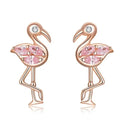 Pendientes de Flamencos Rosas con Piedras
