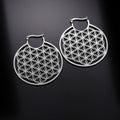 Pendientes Flor de la Vida Mandala Dawapara Mujer plata