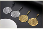 Pendientes Colgantes Flor de la Vida Mujer Mandala plata