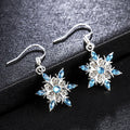 Pendientes Colgantes Copo de Nieve con Circonita para Mujer estilo 1