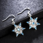 Pendientes Colgantes Copo de Nieve con Circonita para Mujer estilo 1