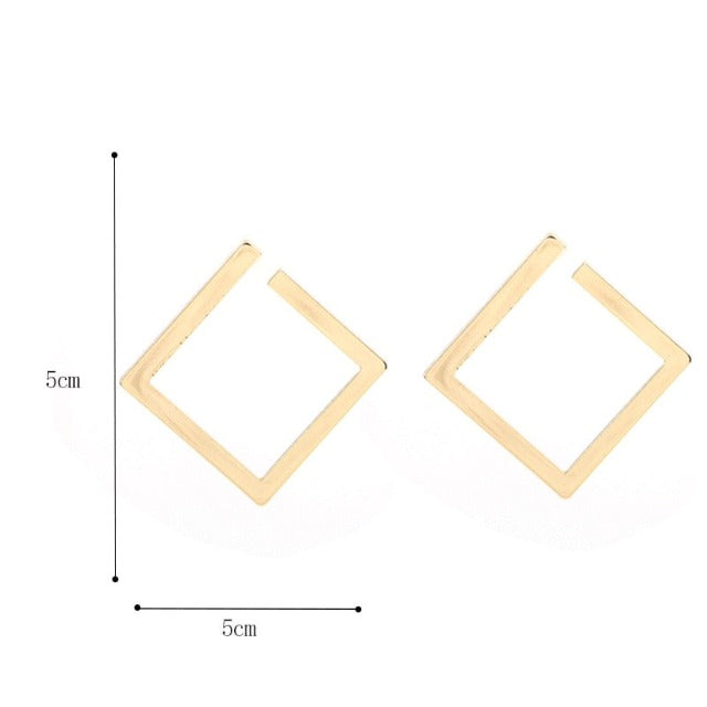 Pendientes Geométricos Oro