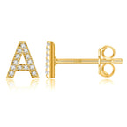 Boucles d'oreilles initiale - lettre