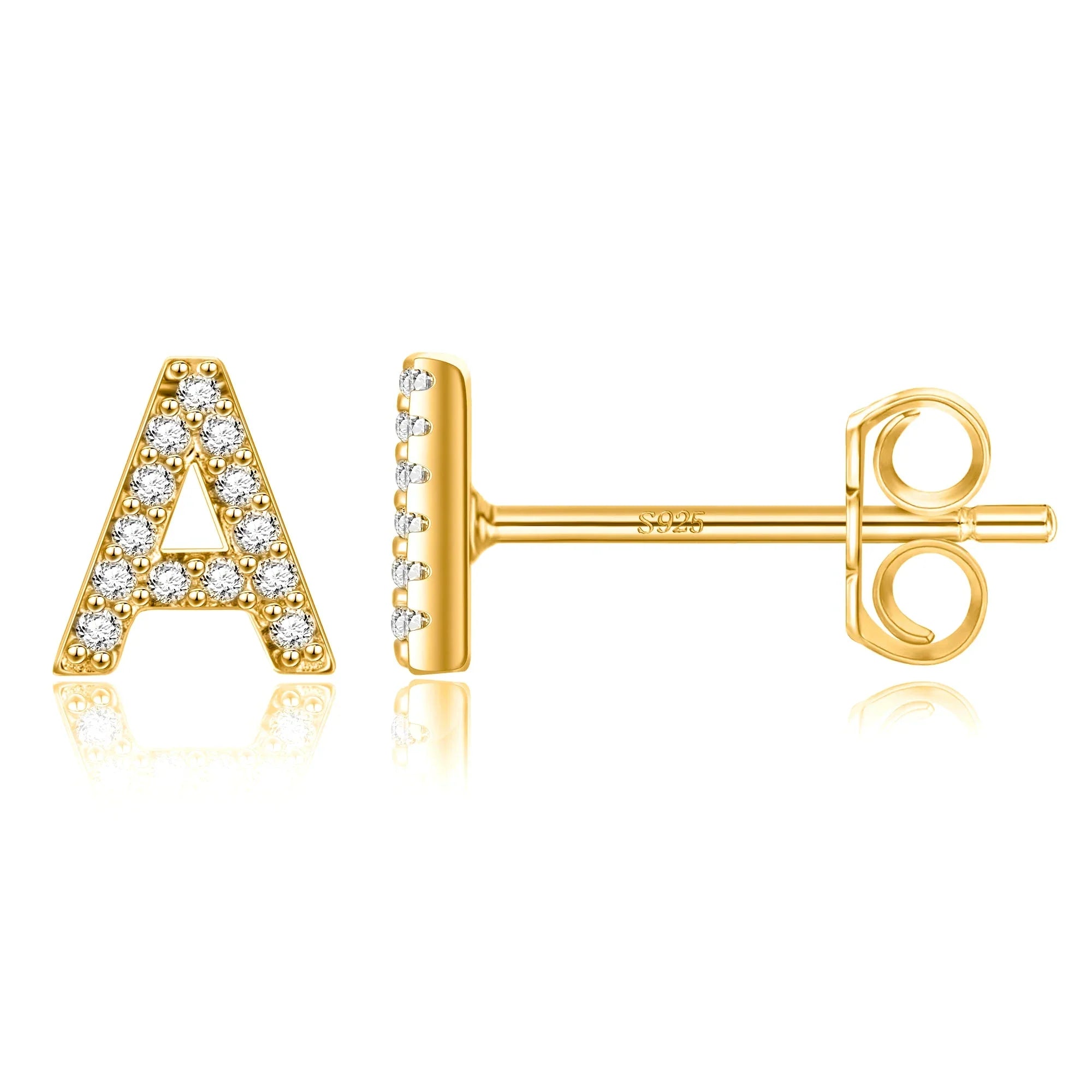 Boucles d'oreilles initiale - lettre
