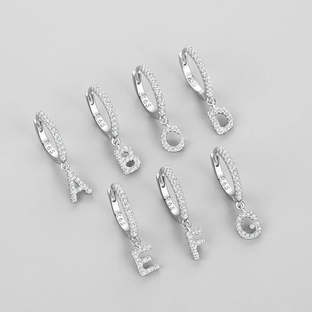 Boucles d'oreilles initiale - lettre