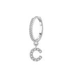 Boucles d'oreilles initiale - lettre