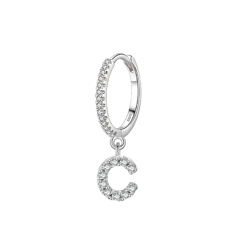 Boucles d'oreilles initiale - lettre