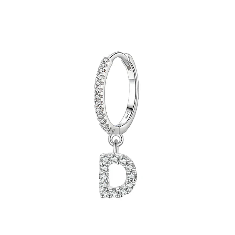 Boucles d'oreilles initiale - lettre