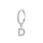 Boucles d'oreilles initiale - lettre