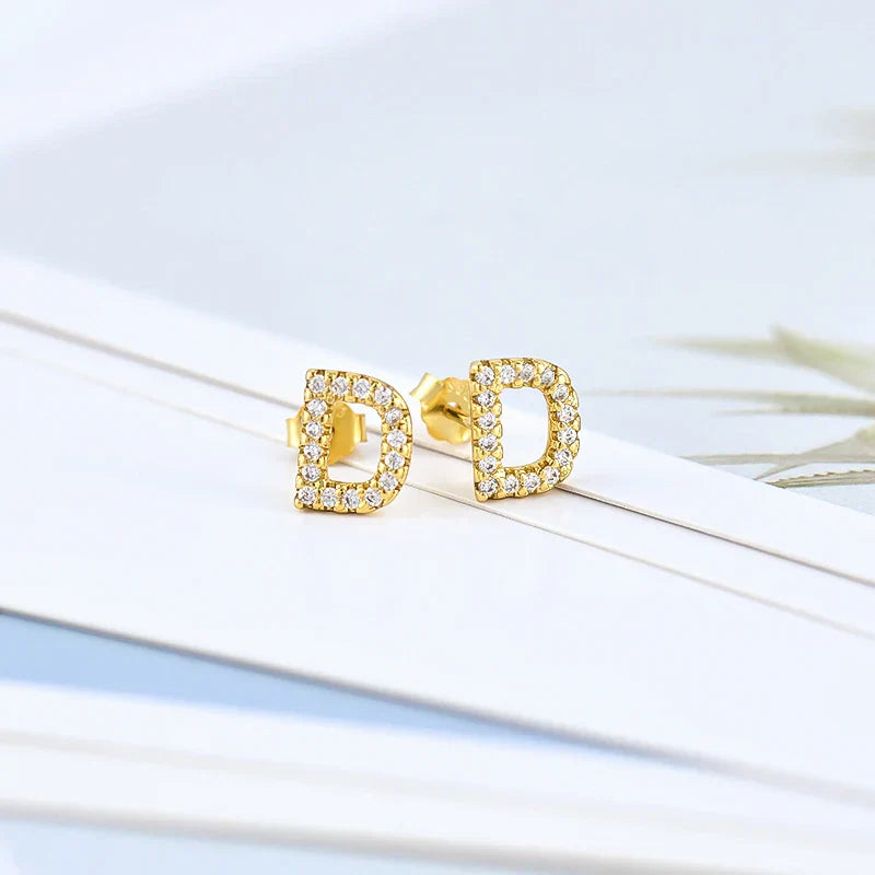 Boucles d'oreilles initiale - lettre