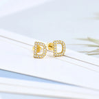 Boucles d'oreilles initiale - lettre