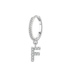 Boucles d'oreilles initiale - lettre